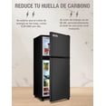 thumbnail image 4 of Red Velvet Frigobar Refrigerador 2 Puertas con Freezer de Acero Inoxidable, 76L (2.7 Ft³), Diseño Compacto y Elegante, 4 of 7