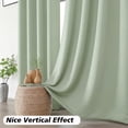 thumbnail image 4 of MKHILL Aether 120 Inch Extra Long Sage Green Blackout Curtains for Sliding Glass Doors Large Patio, 2 Panels Thermal Insulated Room Darkening Drapes, Each 50"W x 120"L(10 Feet), Sage Green, 4 of 11