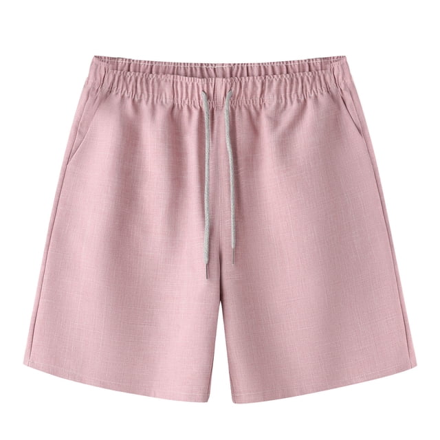 Mens Shorts, Men Casual Solid Summer with Pockets Drawstring Middle Waist Sport Short Pants