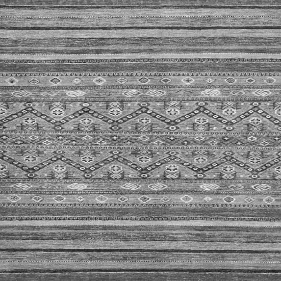 Ahgly Company Indoor Square Abstract Gray Modern Area Rugs, 3' Square