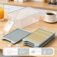thumbnail image 3 of Molde de Cubitos de Hielo de Silicona con 117 Cubos Pequeños, Bandeja de Hielo con Tapa, Recipiente de Almacenamiento y Pala de Hielo, Fácil Desmoldeo para Congelador(Gris),Rosa, 3 of 16