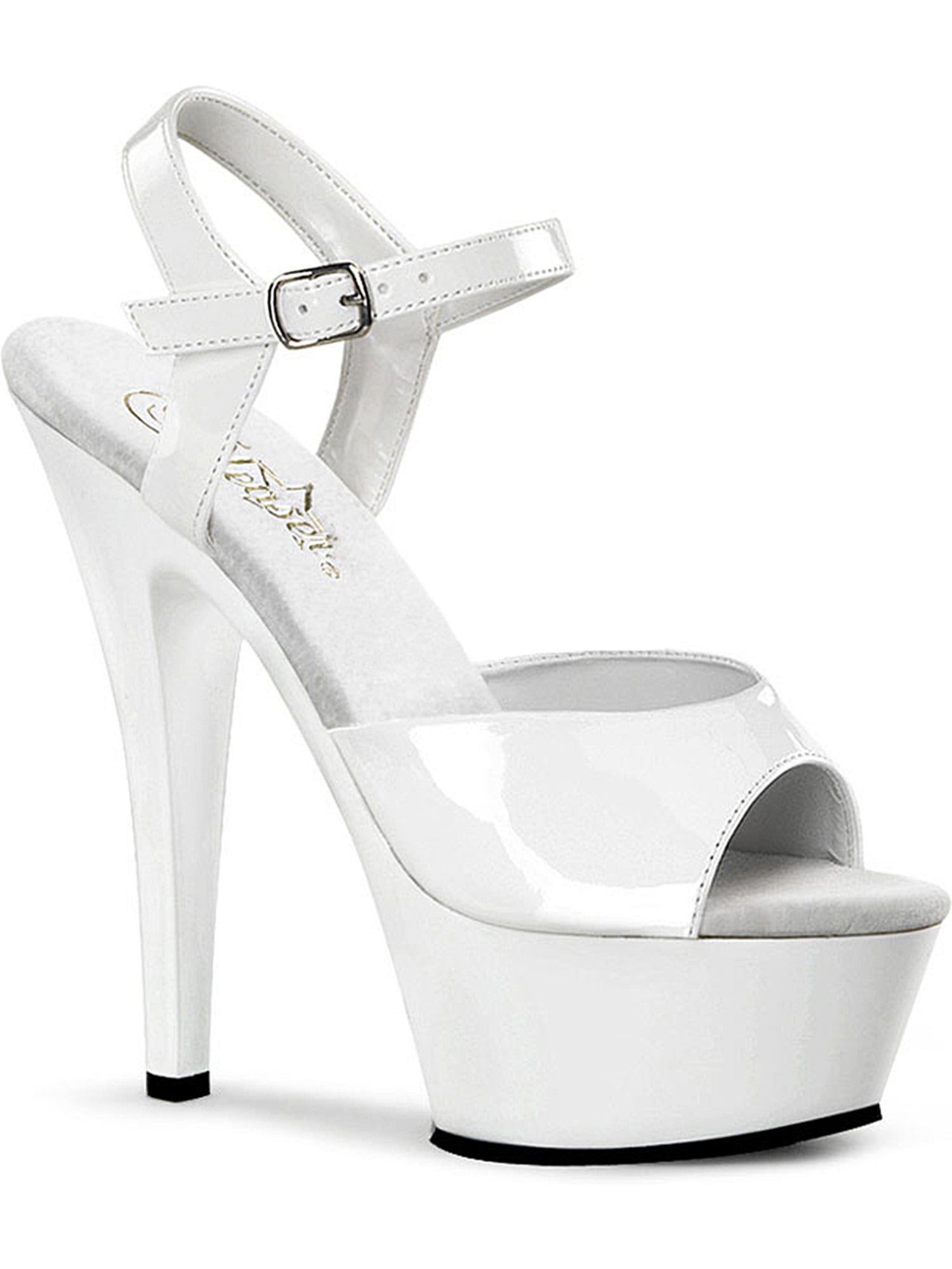 black and white platform heels