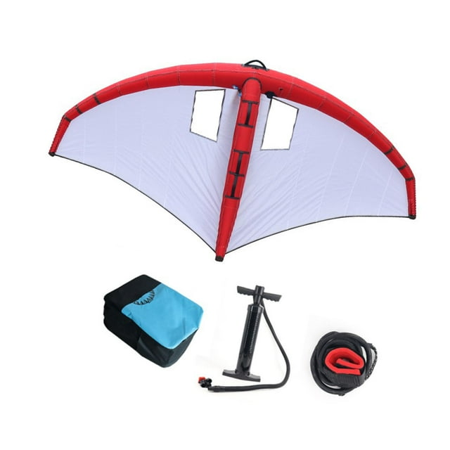 Lipstore Inflatable Surfing Wing Handheld Surf Sail Stable Kite with Window Windsurfing Sail Foil Wing for Water Sports Paddle Boards