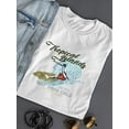 thumbnail image 3 of Tropical Island Surf Vibe Shaped T-Shirt Women -Image by Shutterstock, Female x-Large, 3 of 4