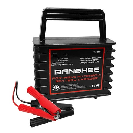 Banshee Brand --Fully Automatic, Waterproof 12v Charger, Maintainer for Wet, GEl, AGM