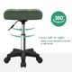 thumbnail image 4 of Taburete con ruedas FURWOO, cuadrado, giratorio, de piel sintética, color verde, 4 of 7