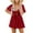 Red Wine, variant on Sherrylily Summer Women Short V Neck Rompers Sexy Loose Tie Front Casual Jumpsuit