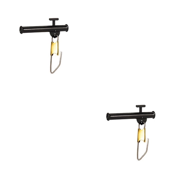 Yuarrent 10 piezas ganchos de equilibrio de pescado clip de liberación anti-bobinado ABS divisor de gancho de servicio pesado accesorios de pesca al aire Negro/L 2piezas Yuarrent CBP391259