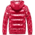 thumbnail image 5 of Yuwull Mens Fleece Jacket Mens Winter Jackets Men's Packable Insulated Warm Hooded Puffer Long Sleeve Down Jacket Winter Coat, 5 of 5