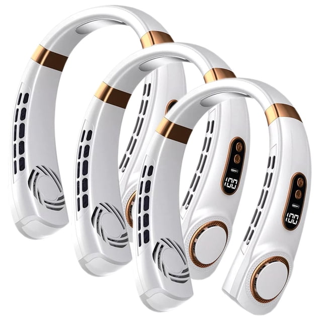 Ventilador de Cuello VentDepot BreezyFlowWhite 3Pza Blanco 3.7W 5 Velocidades Plástico ABS/PC