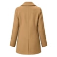 thumbnail image 6 of Edvintorg Womens Trench Coat Turndown Collar Loose Casual Long Jacket Solid Color Long Sleeve Outerwear with Pocket Womens Clothing Brown S-2XL, 6 of 6