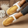 thumbnail image 5 of YOUYEDIAN Moccasins Women Fall Winter Plush Lined Slip On Warm Casual Flats Round Toe Fashion Versatile Outdoor Shoes, 5 of 5