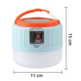 thumbnail image 5 of LED Camping Lamp, USB Rechargeable Camping Lantern, Solar Light, Portable Tent Lamp, Waterproof Portable, 3 Light Modes Garden Lantern Lamp for Power Outages, Hiking, Adventure, Fishing, 5 of 5