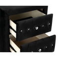 thumbnail image 2 of Furniture of America Gijit Glam Fabric Upholstered 2-Drawer Nightstand in Black, 2 of 3