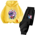 thumbnail image 5 of Conjunto de 2 piezas de sudadera y pantalones con estampado de dibujos animados de Disney Stitch para primavera y otoño, ropa para niños y niñas, sudadera informal para niños, traje deportivo, 5 of 5