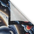 thumbnail image 3 of Ambesonne Cat Kitchen Curtains, Toasting Kitty Couple Moon Star, 55"x36", Indigo and Scarlet, 3 of 3