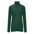 thumbnail image 4 of STETMN Women's Turtleneck Fall Sweater Soft Cable Knit Long Sleeve Loose Jumper Top, 4 of 5