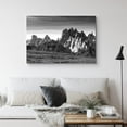 thumbnail image 2 of PixonSign Canvas Print Wall Art Dark Mountains Near a Field Nature Wilderness Photography Realism Rustic Landscape Dramatic Grey Dark Black and White for Living Room, Bedroom, Office - 32"x48", 2 of 5