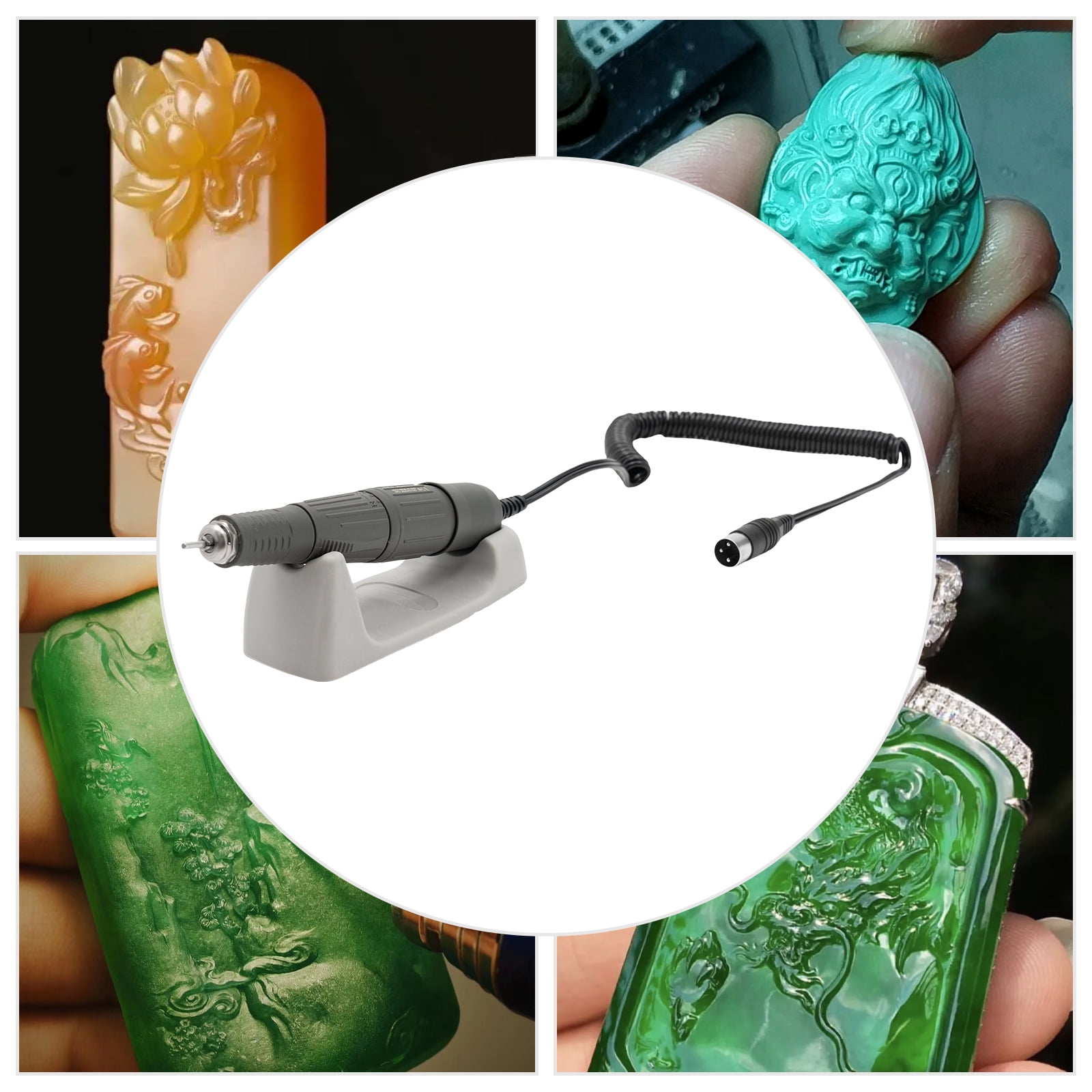Peakora Handheld Engraving Tool, 45000 RPM with Spring Wire Safety Design, Corrosion-Resistant Build, Compact Size for Wood Carving, Egg Art, and Grinding