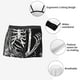 thumbnail image 3 of Balery Gothic Skull Floral Art Calzoncillos bóxer para hombre, ropa interior de algodón suave y transpirable con cinturilla de nailon-Medium, 3 of 5