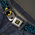 thumbnail image 2 of DC Comics Belt, Seatbelt Buckle Belt, Bat Signals Stacked Close Up Blue Black Yellow, Youth 22 to 32 Inches, 2 of 9