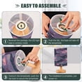 thumbnail image 4 of Desk Lamp Bedside Lamp 5.12x9.7In LED Lamp With USB Charging Interface For Bedroom Living Room Office Study Stylish Decoration Purple Beautiful Flowers, 4 of 7