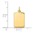 thumbnail image 2 of 14K Yellow Gold Charm Pendant Rounded Corners 20 mm 10, 2 of 2
