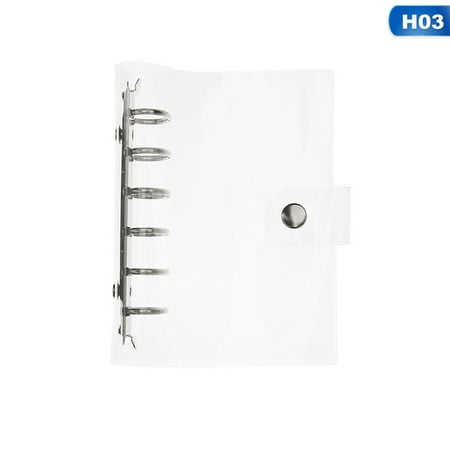 SHOPFIVE 2019 New Korean Version Of The Combination Notebook PVC Transparent Loose-leaf Travel Brochures Book A5 A6 (Best Paper Notebooks 2019)