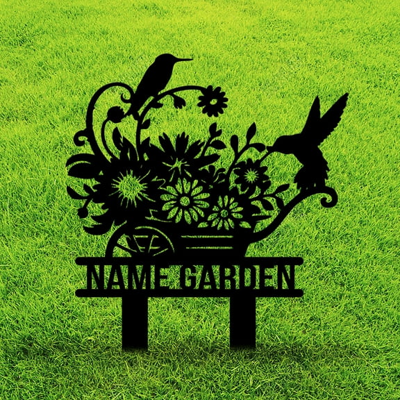 Custom Personalized Garden Metal Sign, Custom Gardener Name Sign, Flower Garden Sign, Lawn Signs, Outdoor Metal Sign