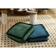 thumbnail image 2 of Nvzi Velvet Solid Square Chair Cushions Soft Thick with Fringes (Blue,18"x18"), 2 of 5