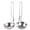 Silver - 2-Piece Set, variant on M Buder Premium Stainless Steel Skimmer Slotted Spoon, Long Handle Ladle Serving Utensil, Collapsible Camping Mess Kit Cutlery For Backpacking Picnic Outdoor Activity (3.94 inches / 10 cm)