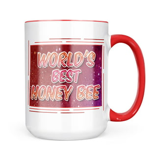 Bee Happy 10 oz. Stainless Steel & Enamel Coffee Mug with Lid – Brownbottle  Burlap