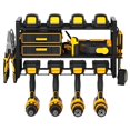 thumbnail image 2 of Power Tool Organizer Drill Holder Wall Mounted Garage Tool Organizer and Storage Metal Drill Storage Rack 3-Tier Power Tool Organizer Heavy Duty Utility Storage Rack for Drill, 2 of 11