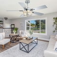 thumbnail image 3 of Chords Attic 52" 5-Blade Ceiling Fan with Lights and Remote Control, 6-Speed DC Motor, Timer and Reversible Function for Bedroom, Living Room and Dining Room, 3 of 12
