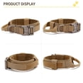 thumbnail image 3 of Tactical Dog Collar With Control Handle Nylon Military Adjustable Collar, Metal Buckle, Padded For Medium Dogs, Hunting/outdoor Training (brown-m), 3 of 5