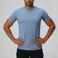 thumbnail image 2 of JFOPQVSM Men's Sports T Shirt Summer Solid Color Quick Drying Breathable Printed T Shirt, 2 of 7