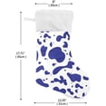 thumbnail image 2 of Coolnut Cow Print Christmas Stocking Personalized Large Candy Stocking, Xmas Stockings Decoration Hanging Gift for Family Holiday Party Ornaments Decor Fireplace, 2 of 7
