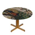 thumbnail image 3 of Orinice Peacock Flowers Round Table Cover Stain Resistant Washable Indoor Outdoor Tablecloth Kitchen Dining Wedding Parties Waterproof Fabric 100% Polyester 46-50, 3 of 8