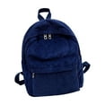thumbnail image 2 of Mwjwdo Classic Corduroy Casual Student Backpack, Solid Color Lightweight Teen School Book Bag for Daily Campus & Short Trip Blue, 2 of 6