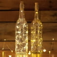 thumbnail image 4 of piezas - Cadena de luces LED para botellas, 2 m, 20 LED, impermeable, alambre de cobre flexible, decoración para Halloween, Navidad, fiestas, bodas, jardín, césped, blanco cálido [Clasificación energé, 4 of 5
