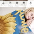 thumbnail image 3 of Chilfamy  Sunflower Decorative Throw Blanket Spring Summer Flower Blanket Gifts for Women Blankets for Bed Couch Sofa Print Soft Plush Lightweight Fuzzy Warm Cozy Blankets and Throws White, 3 of 6