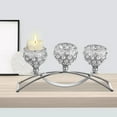thumbnail image 3 of Candelabro de cristal de estilo europeo de 3 brazos para bodas y Navidad. Plata, 3 of 7