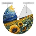 thumbnail image 2 of Sikiie Starry Sky Sunflower 30-48 inches {designName} Print Christmas Tree Skirt Snowman Xmas Tree Skirt with Edge Christmas Decorations for Holiday Party30", 2 of 7