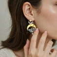 thumbnail image 2 of SIEYIO Vintage Moon Moth Earrings Dangle Earrings Ear Jewelry Exaggerated Earrings, 2 of 7
