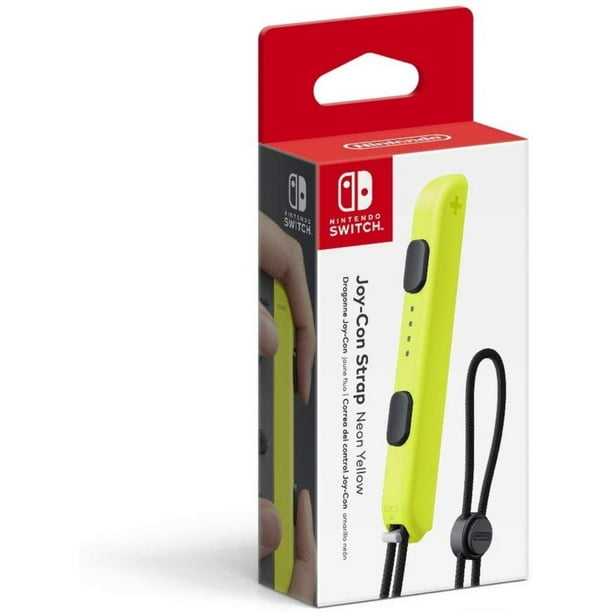 Nintendo JoyCon Strap Neon Yellow, A JoyCon wrist strap can be attached to a JoyCon