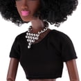 thumbnail image 3 of Muñecas africanas modernas de juguete para niña con articulación corporal de 12 piezas Top negro, 3 of 9