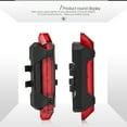 thumbnail image 2 of Bike Tail Light Multi Lighting Modes Plastic Sturdy Rear Lamps Safety Outdoor Waterproof Cycling Warning Lights Household Riding Red, 2 of 9