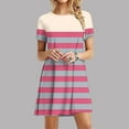 thumbnail image 4 of Kyusrd Robe d'Été pour Femmes Robe Mini Robe T-Shirt Robe Décontractée pour Femmes Imprimée Col Rond Manches Courtes Robe de Sortie, 4 of 7