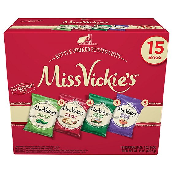 Miss Vickies Kettle Chips Variety Pack - 15 Ct