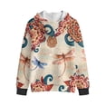 thumbnail image 5 of Xoenoiee Boho Mandala Dragonfly Print Full Zip Sweatshirt Hoodies for Teen Girls Fall Outfits Long Sleeve Shirts Hooded Casual Comfy Sweaters School Sport Playwear Trendy Tops Jumpers, S, 5 of 7